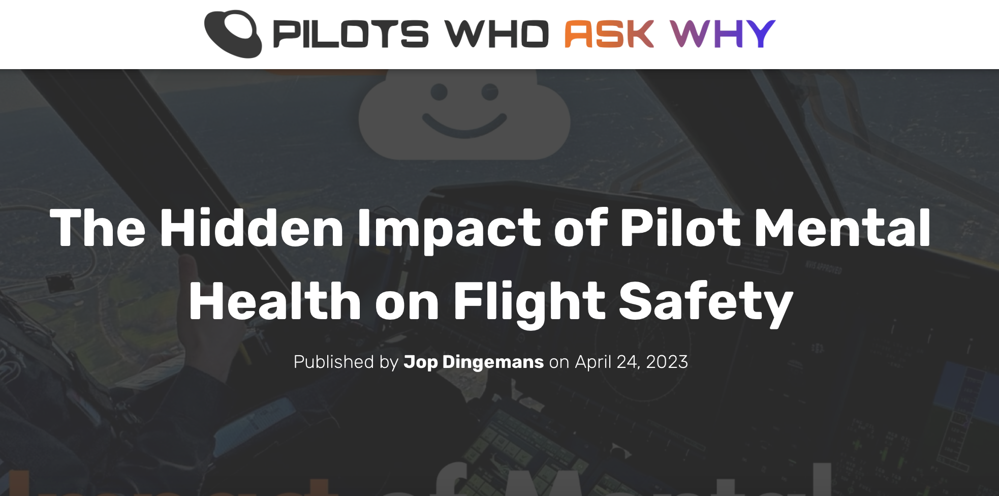 The hidden impact of pilot mental health on flight safety